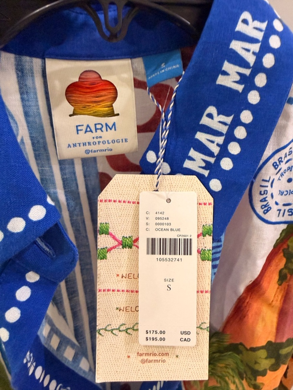 FARM RIO ANTHROPOLOGIE destination Small linen blend Romper NWT - Picture 2 of 9
